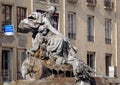 Bartholdi fountain in Lyon city, France Royalty Free Stock Photo