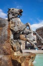 Bartholdi fountain in Lyon city, France Royalty Free Stock Photo