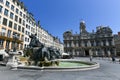 Bartholdi Fountain - Lyon, France Royalty Free Stock Photo