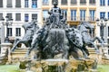 Bartholdi Fountain - Lyon, France Royalty Free Stock Photo