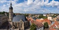 Bartholomew church Altenburg medieval town aerial view Royalty Free Stock Photo