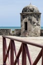Bartizan of Cartagena's wall Royalty Free Stock Photo