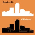 Bartlesville, Oklahoma city silhouette