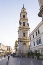 The Bartolo Longo square and Campanile del Santuario Della Madonna Di Pompei