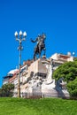 Bartolome Mitre Statue at Mitre Square in Buenos Aires, Argentina It honors former Argentine president Bartolome Mitre Royalty Free Stock Photo