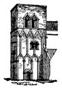 Barton-on-Humber Church, short work, vintage engraving