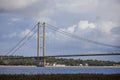 View of the Humber Bridge at Barton-upon-Humber, Lincolnshire on September 23 Royalty Free Stock Photo