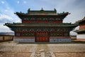 Baruun Zuu temple front view in Erdene Zuu Monastery, Orkhon Valley Cultural Landscape World Heritage Site, Kharkhorin, Mongolia