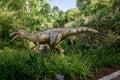 Baryonyx in tall grass display model in Perth Zoo