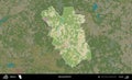 Barysau District highlighted, Belarus. Topographic Humanitarian Royalty Free Stock Photo