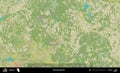 Barysau District outlined, Belarus. Topographic Humanitarian Royalty Free Stock Photo
