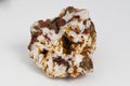 Ore baryte on white background