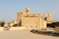 Barzan watchtowers, fortification and an Old mosque, Umm Salal Mohammed Fort. Middle East. Persian Gulf. Royalty Free Stock Photo