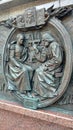 Bas-relief Alexander the First with St. Seraphim of Sarov.