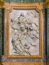 Bas relief in the Altieri chapel in the Church of Santa Maria in Portico in Campitelli in Rome, Italy. Royalty Free Stock Photo