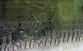 Bas relief in Angkor Wat. Siem Reap. Cambodia Royalty Free Stock Photo