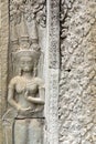 Bas-relief in Angkor wat temple in Cambodia