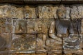 Bas-relief in Borobudur Buddist Temple - island Java Indonesia