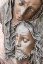 Bas-relief in bronze representing The Pity of Michelangelo Royalty Free Stock Photo