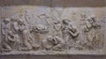 Bas-relief in the Carmelite Monastery, Muhraqa on Mount Carmel, Israel Royalty Free Stock Photo