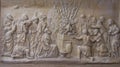 Bas-relief in the Carmelite Monastery, Muhraqa on Mount Carmel, Israel Royalty Free Stock Photo