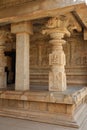 Bas-relief on Column, Hazara Ramachandra Temple, Hampi, near Hospete, Karnataka, India