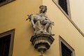 A bas-relief of concrete on the facade of the building Royalty Free Stock Photo