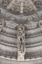 Bas-relief with dancing Apsara at famous ancient Ranakpur Jain temple in Rajasthan state, India Royalty Free Stock Photo