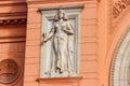 Bas-relief on facade of building of Museum of Egyptian Antiquities in Cairo, Egypt