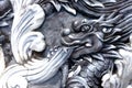 Bas-relief in the form of dragons adorning a temple