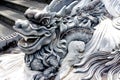 Bas-relief in the form of dragons adorning a temple