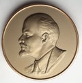 Bas-relief medal Lenin Vladimir Lenin USSR