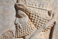 Bas-relief of Persian soldier from Persepolis, Ira Royalty Free Stock Photo