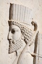 Bas-relief of Persian soldiers Royalty Free Stock Photo