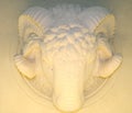 Bas-relief of a ram's head