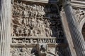 Bas relief of the Septimius Severus Arch in Rome, Italy Royalty Free Stock Photo
