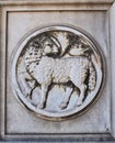 Bas Relief Stone Ram, Florence, Tuscany, Italy