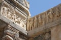 Bas Relief in Temple of Hadrian Royalty Free Stock Photo
