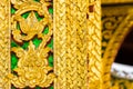 The bas-relief on the wall of the temple in Louangphabang, Laos. Royalty Free Stock Photo