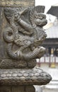 Bas-relief of winged demon in Pashupatinath temple, Kathmandu, Nepal Royalty Free Stock Photo