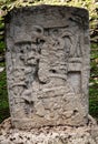 Bas-relief in Yaxchilan is an ancient Maya in Mexico