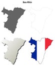 Bas-Rhin, Alsace outline map set Royalty Free Stock Photo