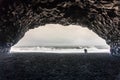 Basalt cave at at Reynisfjara Beach in Southern Iceland