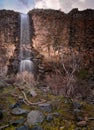 Basalt cliff spring run off creeks near lake lenore soap lake and coulee city