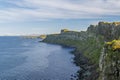 United Kingdom â Portree â Kilt Rock â Basalt cliffs stepping into the sea Royalty Free Stock Photo
