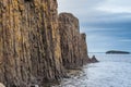 Basalt column rock formations, Stykkisholmur, iceland