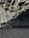 Basalt Columns created when lava hardens Royalty Free Stock Photo