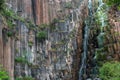 Basalt columns curvy detail Royalty Free Stock Photo