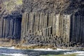 Basalt columns at Fingals cave on the Isle of Staffa. Royalty Free Stock Photo