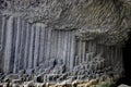Basalt columns at Fingals cave on the Isle of Staffa. Royalty Free Stock Photo